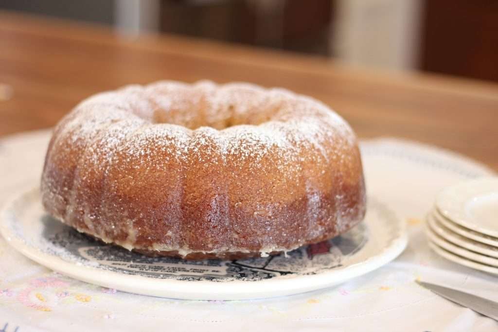 Sourdough Kentucky Butter Cake on plate