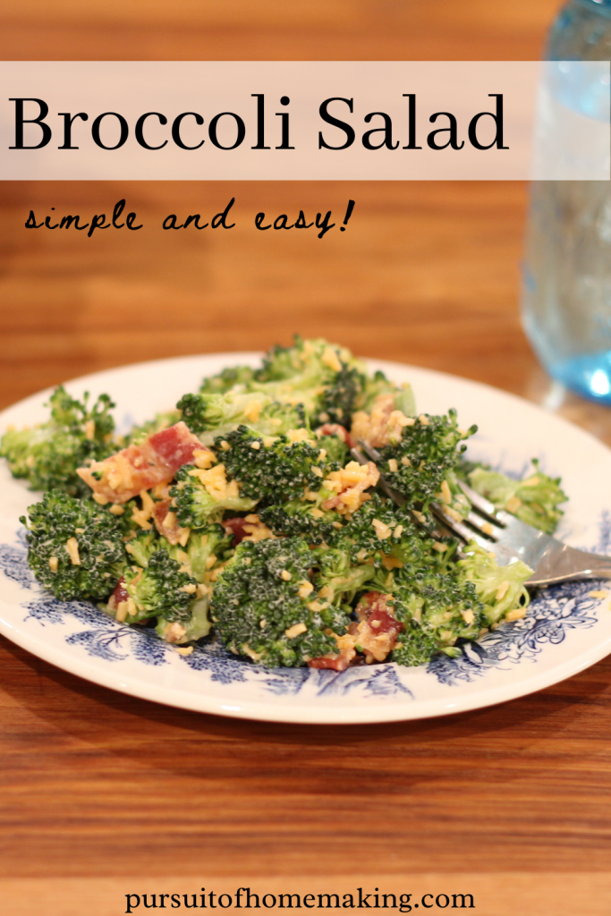 Broccoli Salad Pinterest pin graphic