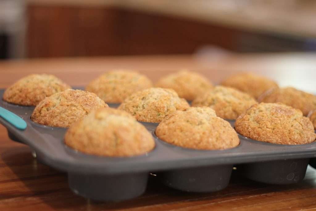 Zucchini Muffins in pan