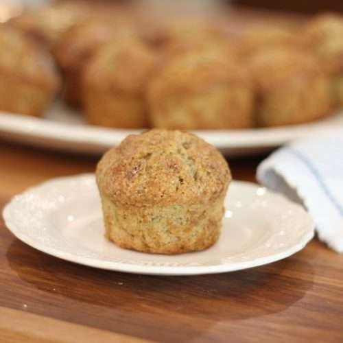 Sourdough Zucchini Muffin on plate