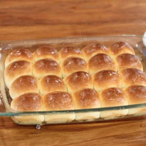 Dinner rolls in pan