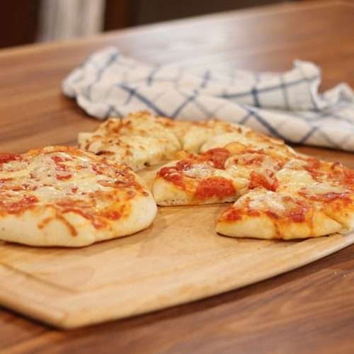 Homemade Pizza on cutting board