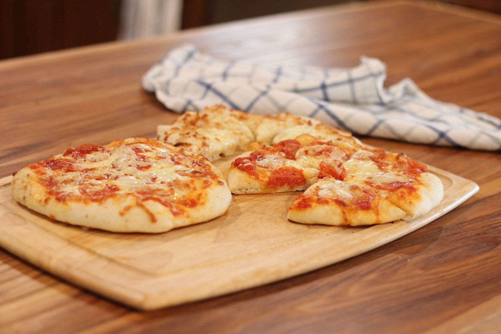 Homemade Pizza on cutting board