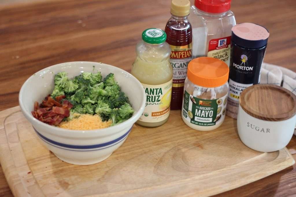 Ingredients for Broccoli Salad