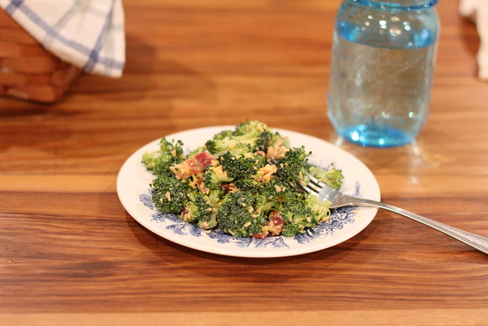 Broccoli salad on a plate