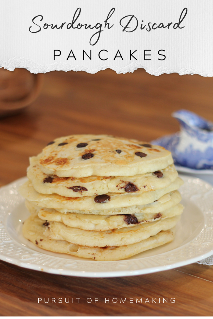 Sourdough Discard Pancakes pinterest graphic