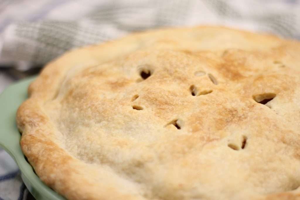 golden top crust of pie