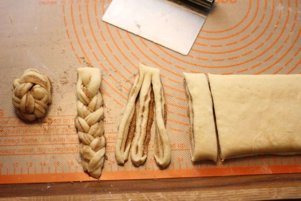 Process of forming cinnamon roll twists